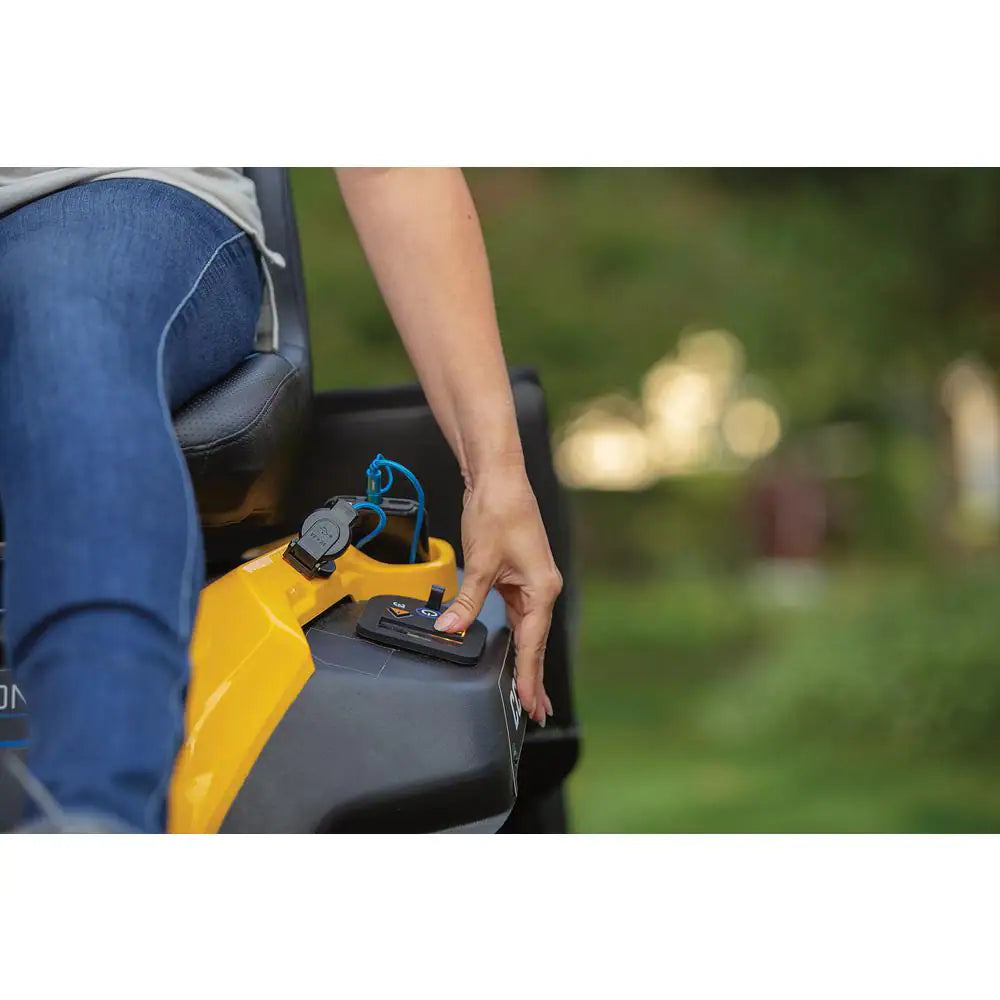 30 In. 56-Volt MAX 30 Ah Battery Lithium-Ion Electric Drive Cordless Riding Lawn Tractor with Mulch Kit Included