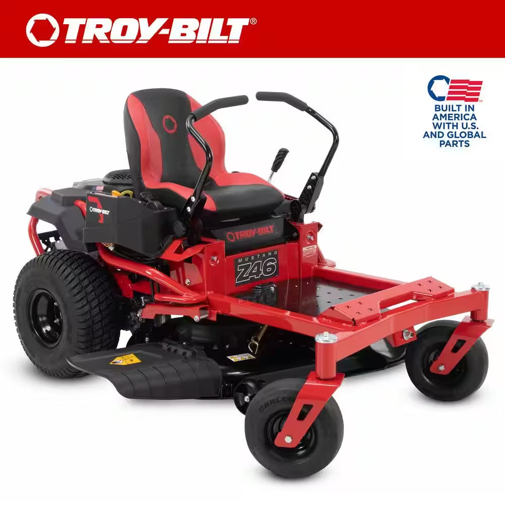 Mustang 42 In. 22 HP V-Twin Kohler 7000 Series Engine Dual Hydrostatic Drive Gas Zero Turn Riding Lawn Mower
